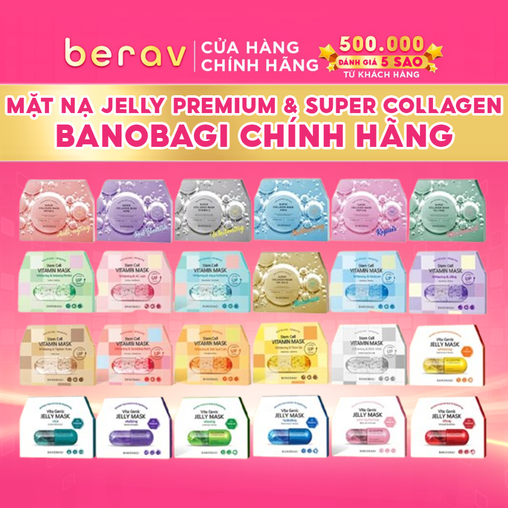 Ảnh Combo 10 Mặt Nạ BANOBAGI Bổ Sung Vitamin, Tái Tạo Làn Da Sáng Ngời Victa Genic 30ml x10 1