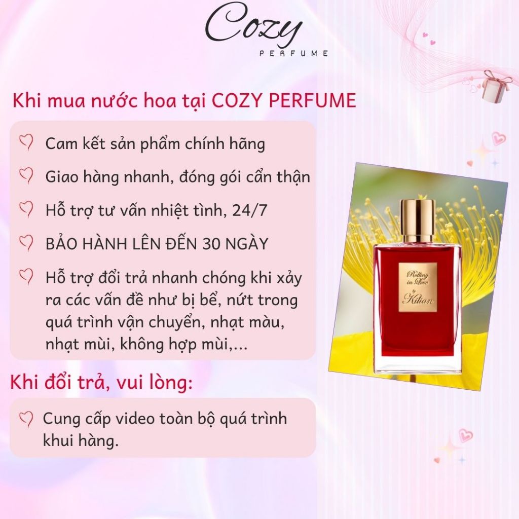 Nước hoa unisex Kilian Rolling In Love Chiết 5ml/10ml Hương thơm Quyến rũ, Sang trọng - Cozy Perfume