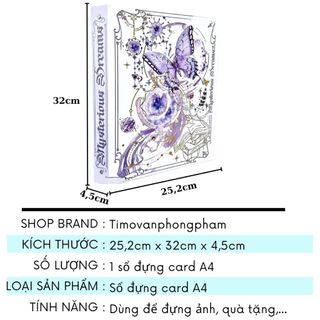 Sổ Còng A4 Bìa Binder Album To Đựng Card Ảnh Idol Butterfly VPBL27