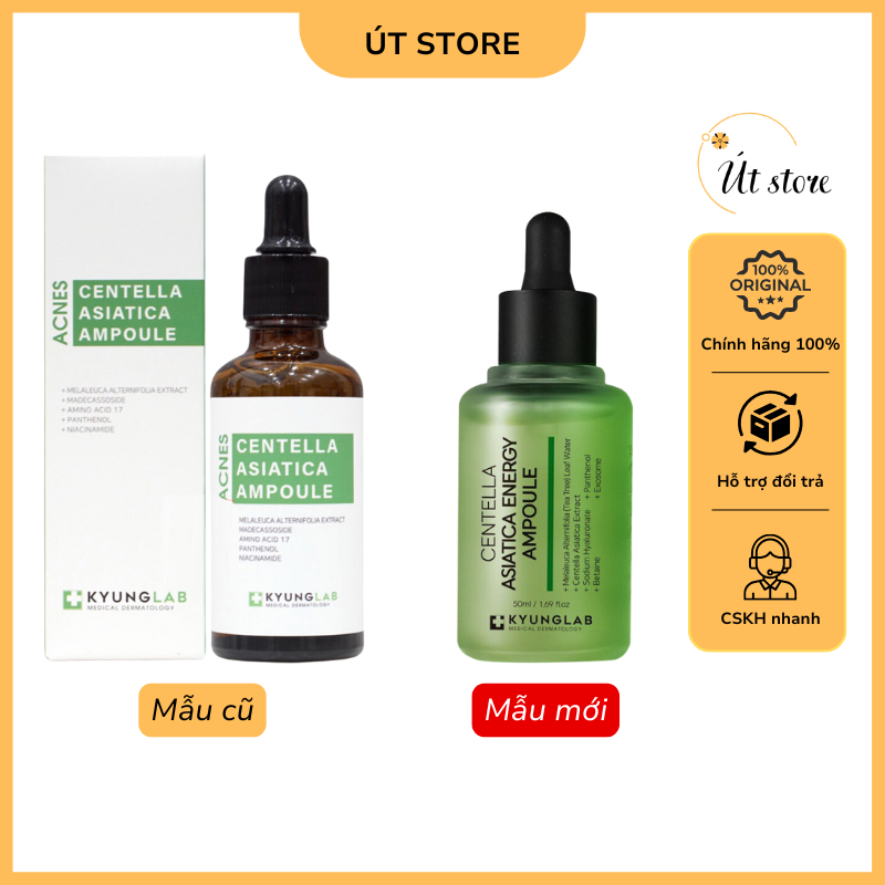 Tinh chất KYUNGLAB CENTELLA ASIATICA ENERGY AMPOULE giảm mụn, ngừa mụn, căng bóng