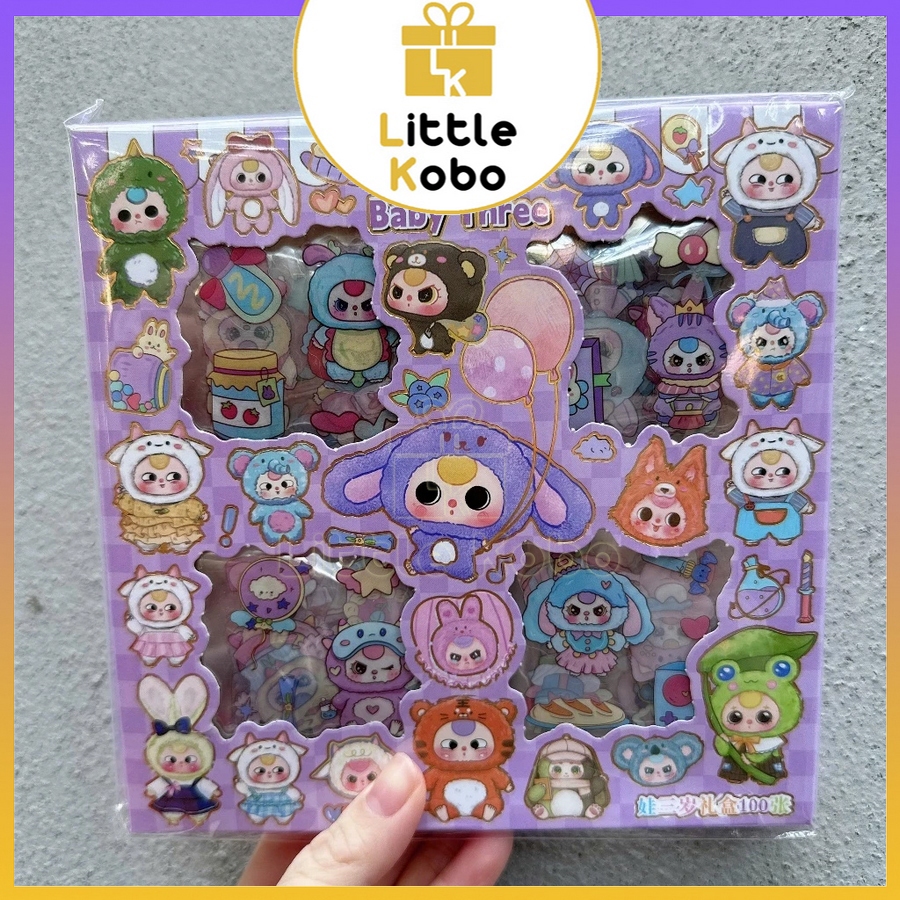 [Baby Three] Hộp 96 Tấm Sticker Baby Three BB3 Hình Dán Chống Nước ...