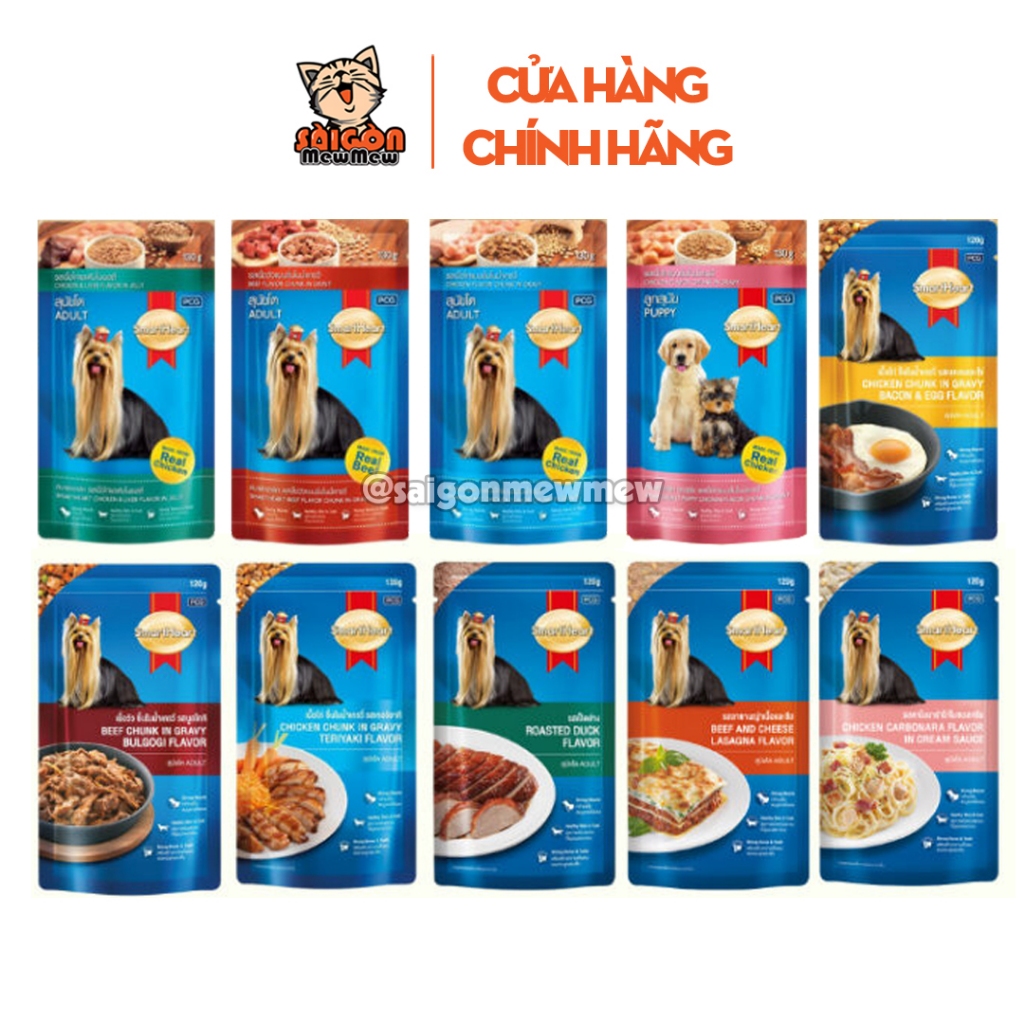 COMBO 12 gói Pate SMARTHEART cho chó 130gr | Shopee Việt Nam