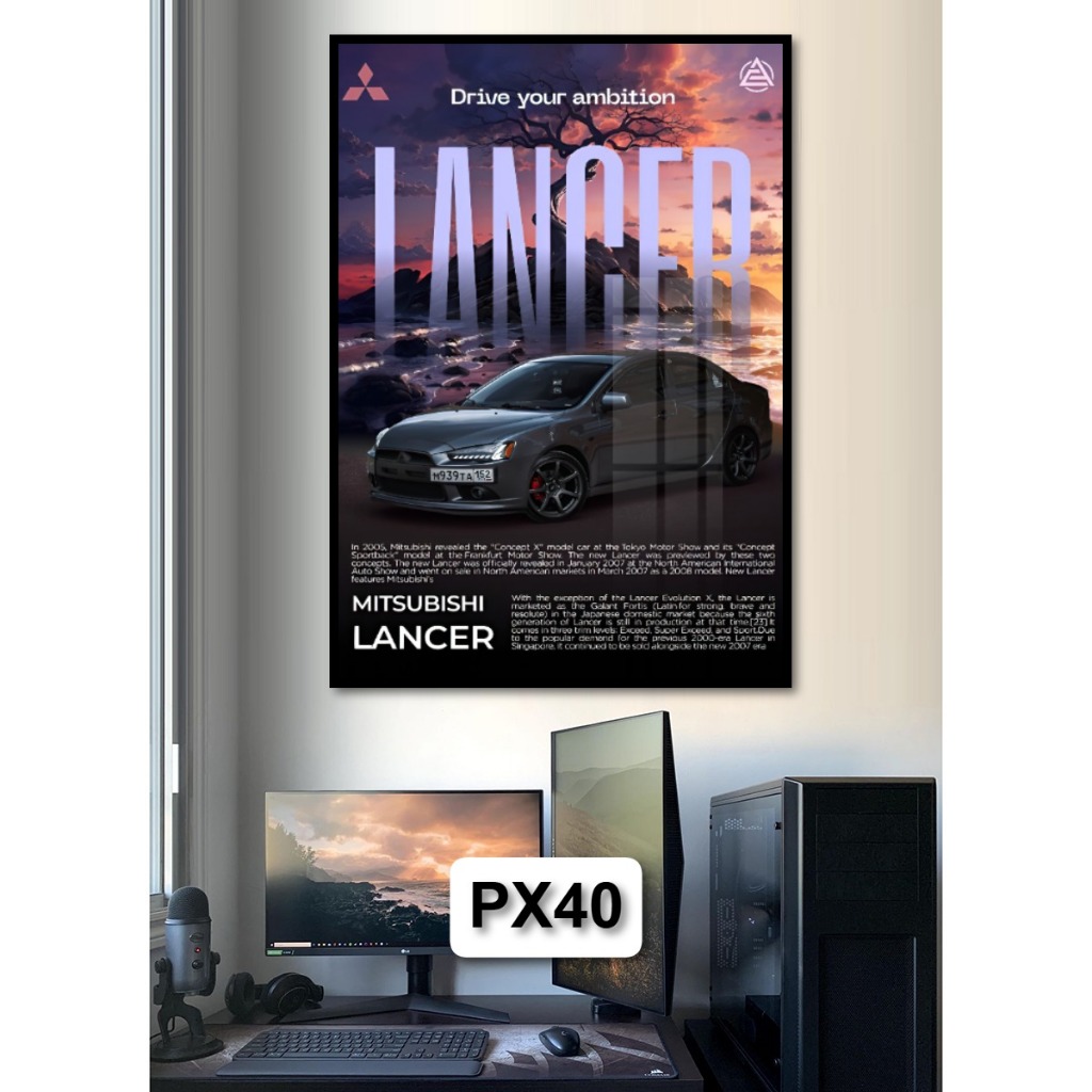 Tranh Treo Tường Poster Siêu Xe Tranh Gỗ Tráng Gương Có Khung Decor Trang Trí Nhà Cửa Góc Làm  Việc Học Tập