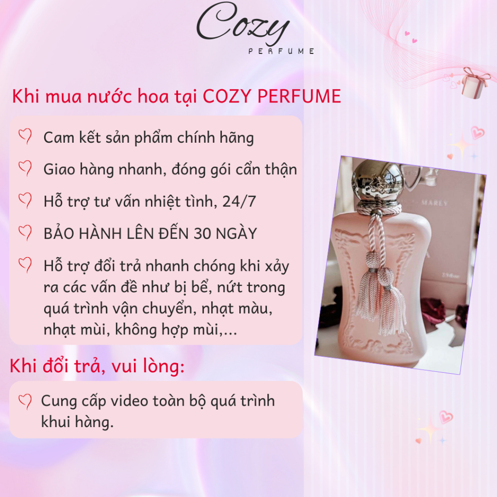 Nước hoa nữ Parfums de Marly Delina Exclufif Chiết 5ml/10ml Hương thơm Quyến rũ - Cozy Perfume