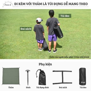 Lysin thảm lót cắm trại dã ngoại ngoài trời du lịch picnic ngăn gió ngăn côn trùng ngăn dị vật tấm lót thảm tập bò