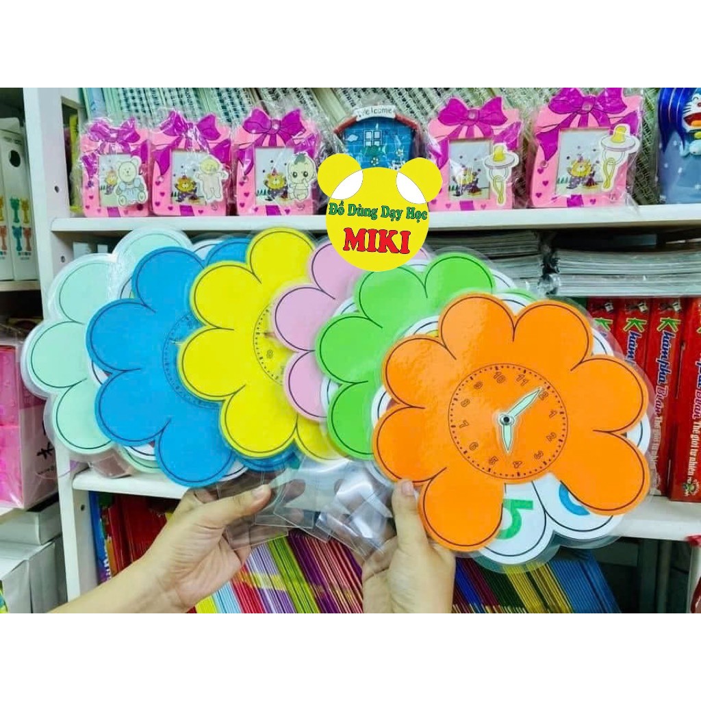 Hoa xoay đồng hồ đáp án đa năng - màu ngẫu nhiên (Đồ Dùng Dạy Học MIKI)