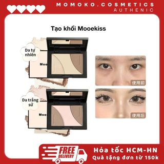 BẢNG TẠO KHỐI MOOEKISS Contour Palette 2/3 Ô, Phấn Lì Mịn, Tông Nâu Tự Nhiên, Định Hình Khuôn Mặt 16.5g MOMOKOcosmetics