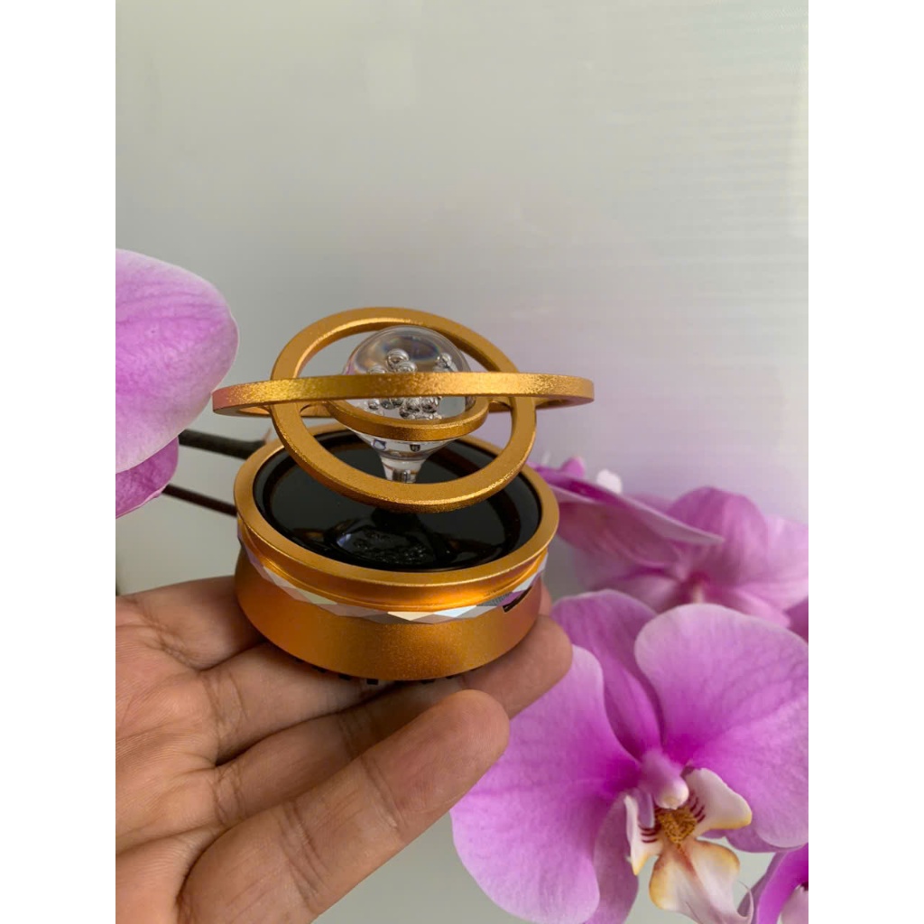 Quả Cầu Pha Lê Xoay Năng Lượng Mặt Trời Trang Trí Xe Hơi Văn Phòng