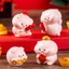 Set heo tài lộc - set 4 chú heo trang trí bàn làm việc, decor taplo xe hơi, ô tô, dán đỉnh màn hình, quà tặng