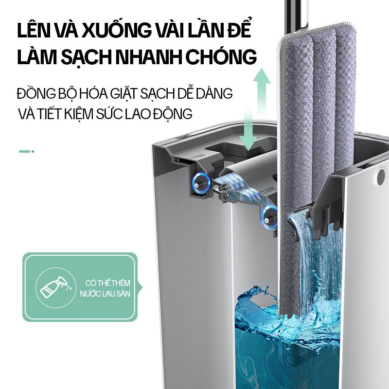 Ảnh Miếng Lau Nhà Thay Thế KITIMOP C6 PLUS-PRO - Bông Lau Nhà Thay Thế 33X12CM, Giẻ Lau Nhà Microfiber Thấm Hút Tốt 3