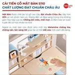[BẢN ĐẶC BIỆT] Bộ bàn học chống gù thông minh Sakawin S110 mới Nâng cấp bánh xe chân bàn Phiên bản màu kem đặc biệt — ảnh 8