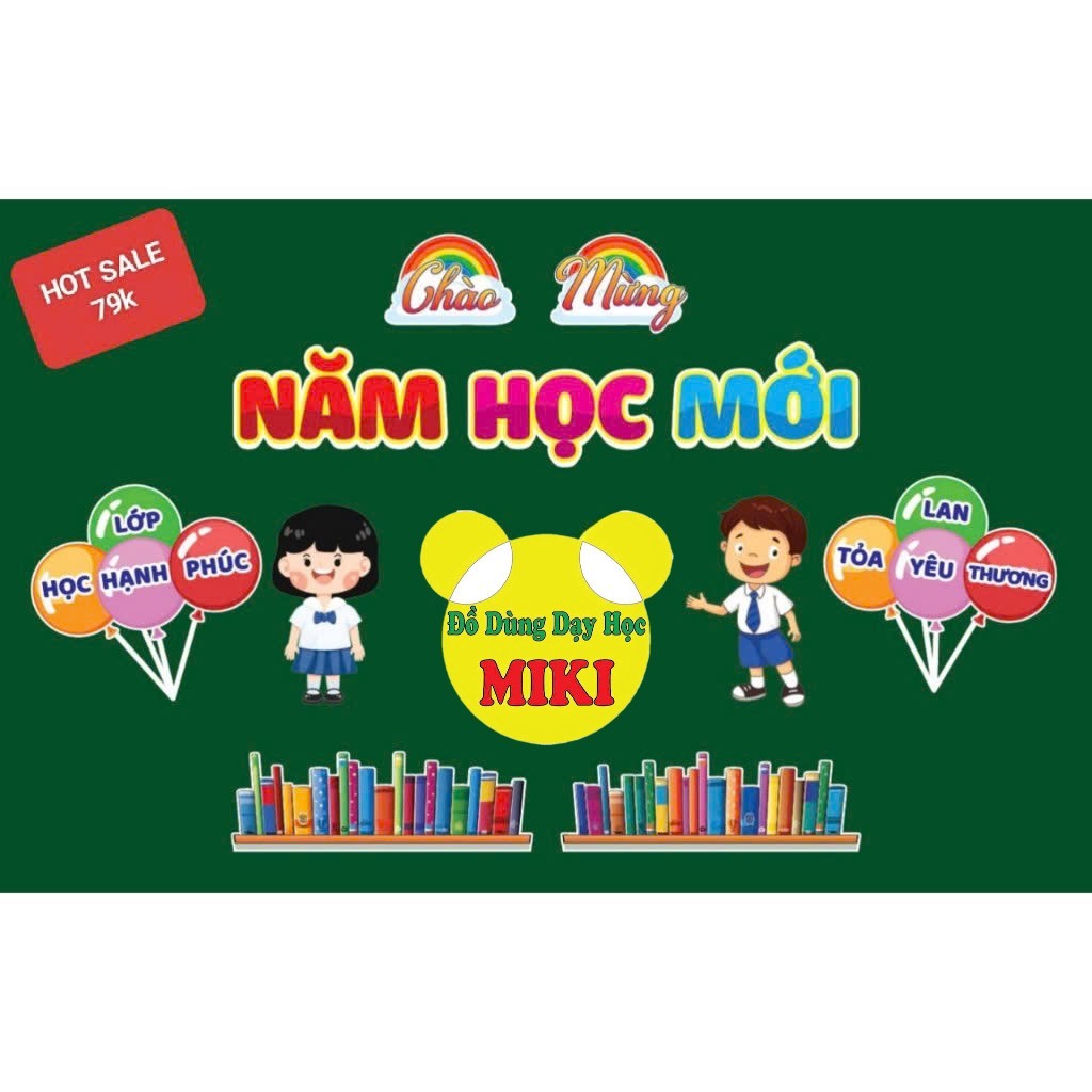 Bộ Chào Mừng Năm Học Mới mẫu Tiếng Việt và Tiếng Anh ( trang trí bảng )