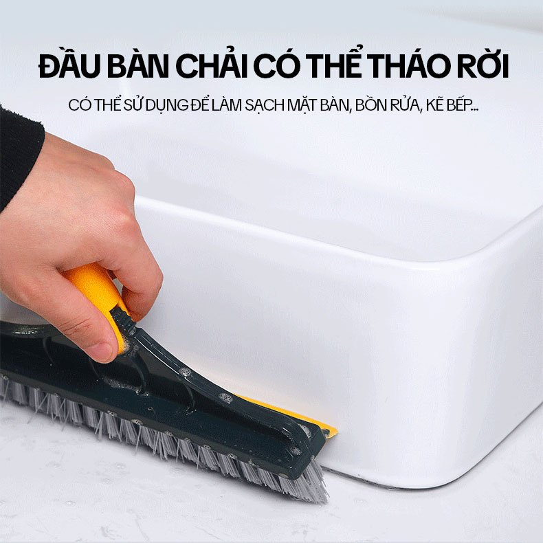 Ảnh Cây Chà Sàn Nhà Tắm KITIMOP Z4 - Chổi Chà Sàn Và Gạt Nước 2 Trong 1, Chổi Cọ Nhà Vệ Sinh Thông Minh 4