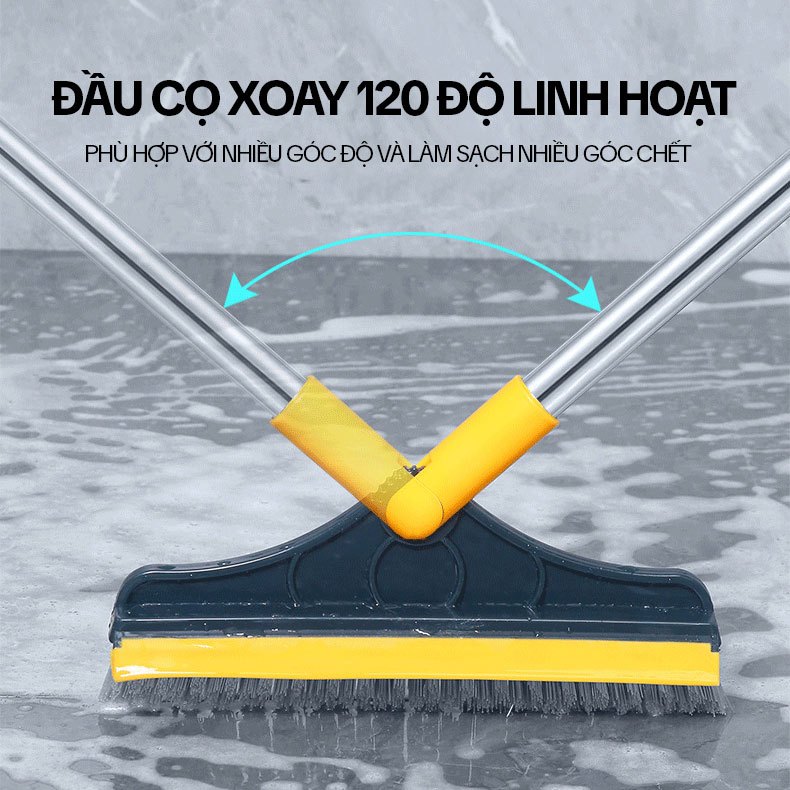 Ảnh Cây Chà Sàn Nhà Tắm KITIMOP Z4 - Chổi Chà Sàn Và Gạt Nước 2 Trong 1, Chổi Cọ Nhà Vệ Sinh Thông Minh 3