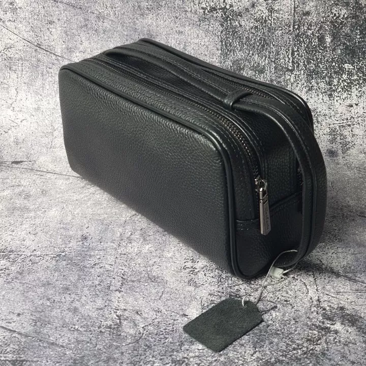 Túi golf nam; Clutch nam công sở da bò thật CL159 (Đen) - 100% da bò thật; BH 3 năm