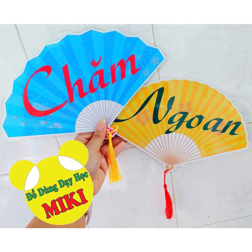 KHẨU HIỆU MẪU QUẠT - TRANG TRÍ LỚP (Đồ Dùng Dạy Học Miki)