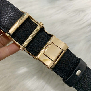 Dây lưng nịt thắt lưng nam khóa lăn công sở bản 3,5cm cao cấp ảnh thật