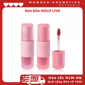 [HOLD LIVE] Son Kem Lì Hold Live All In Love (HL710) Nhung Lì Kháng Nước Siêu Lì Son Kem Mềm Mịn Dễ Tán Lâu Trôi Son