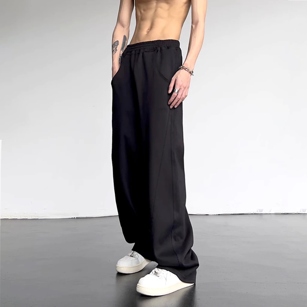 Quần nỉ 2da ống rộng vải nỉ 2da Track Pants Halley Quần dài ống rộng nam nữ unisex thể thao màu xám D11