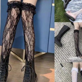 Tất Ren Lưới Boot Đùi Ngọt ngạo Dễ Thương-Tất Lotia Phù Hợp Giày Oxfox