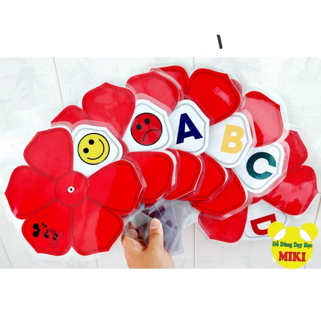 HOA XOAY TRẮC NGHIỆM 6 CÁNH màu ngẫu nhiên (Đồ Dùng Dạy Học Miki)