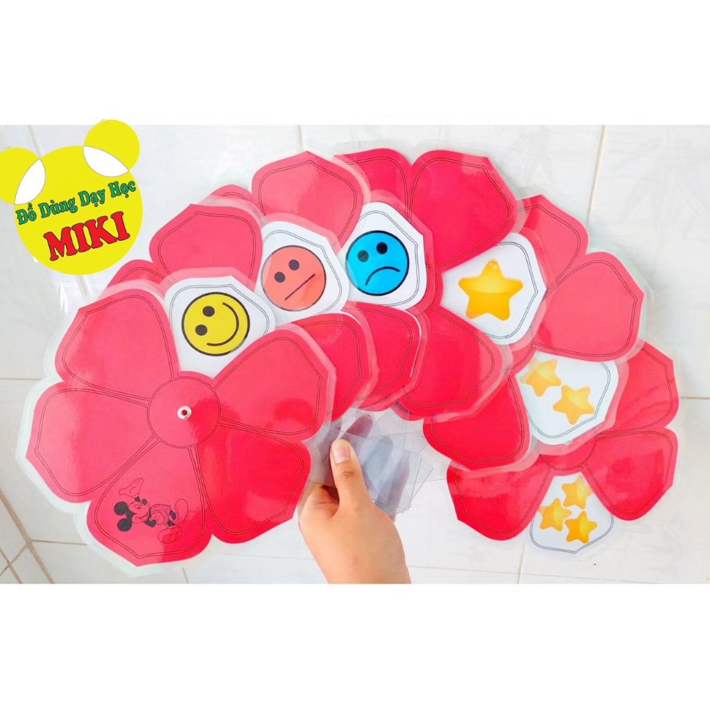 HOA XOAY TRẮC NGHIỆM 6 CÁNH màu ngẫu nhiên (Đồ Dùng Dạy Học Miki)