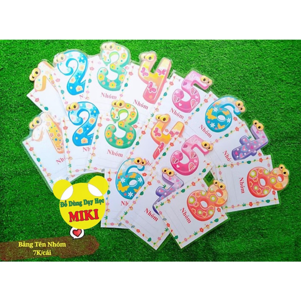 Bảng tên nhóm số (Đồ Dùng Dạy Học MIKI)