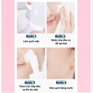 Sữa rửa mặt Cao Cấp tạo bọt dâu tây có đầu cọ làm sạch da ngăn ngừa mụn đầu đen làm trắng và cấp ẩm cho làn da 120g