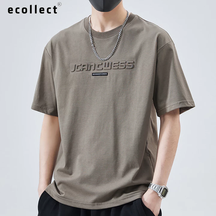 Áo Thun Nam Tay Ngắn ECOLLECT CT10 – Cotton 260gsm, Phong Cách Trẻ Trung, Thoáng Mát Cho Mùa Hè 2025