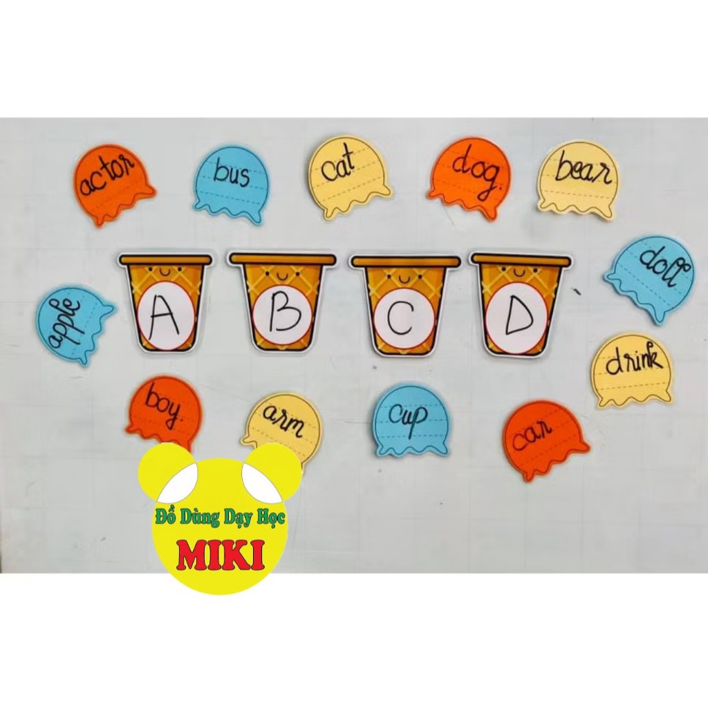 Combo 6 cây + 18 viên kem (đồ dùng dạy học MIKI)