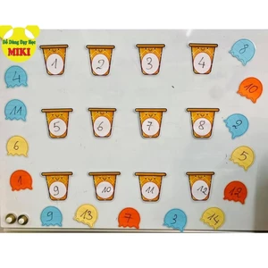 Combo 6 cây + 18 viên kem (đồ dùng dạy học MIKI)