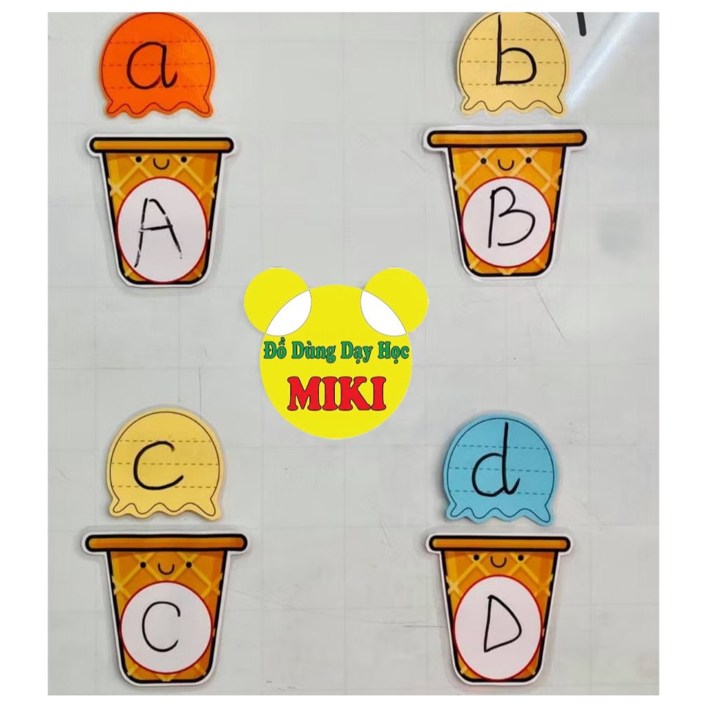 Combo 6 cây + 18 viên kem (đồ dùng dạy học MIKI)