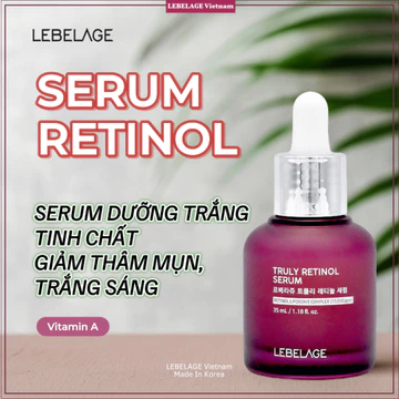 Serum dưỡng trắng Retinol 1% tinh chất giảm thâm mụn, trắng sáng Truly Retinol LEBELAGE 35ml