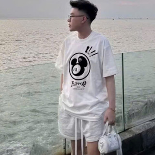 (IN 1 mặt) Áo Phông Poppop Chất Vải Cotton mỏng Mịn Cực Trend