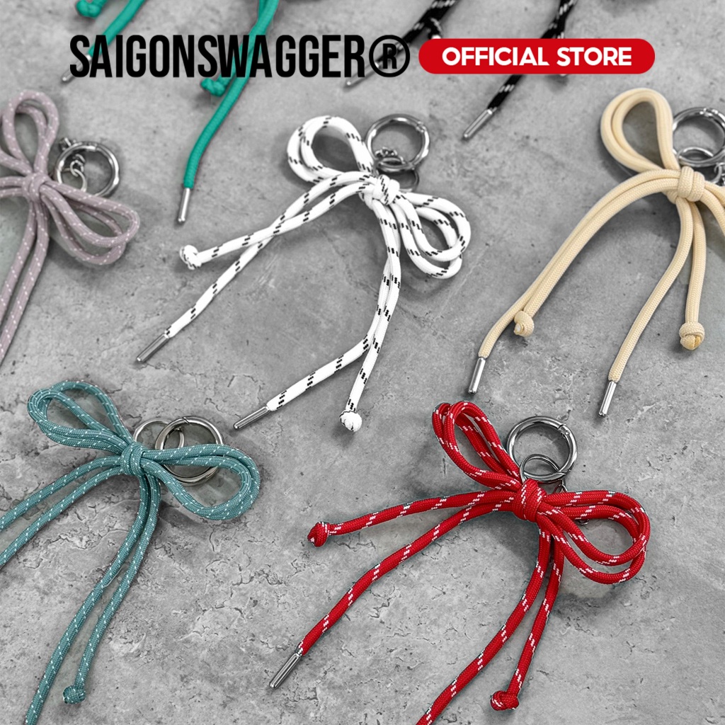 Móc khoá dây treo túi thời trang SAIGONSWAGGER ® ROPE BOW KEYCHAIN ...