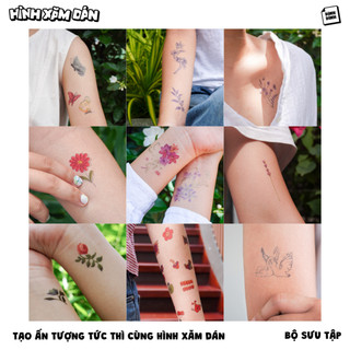 Set Hình Xăm Dán Tạm Thời Chống Nước Dính Dính