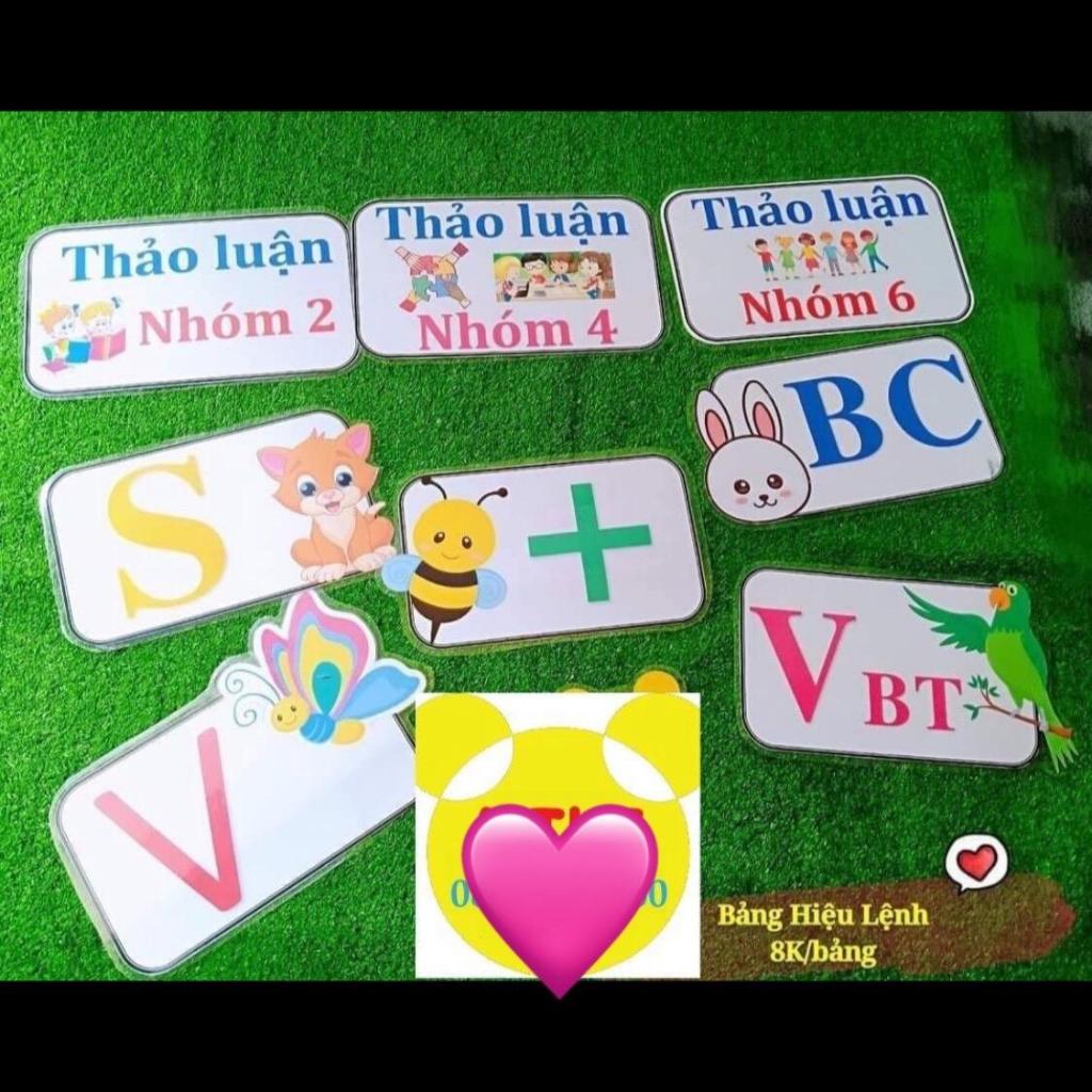 Combo 8 bảng hiệu lệnh hỗ trợ giáo viên lên tiết