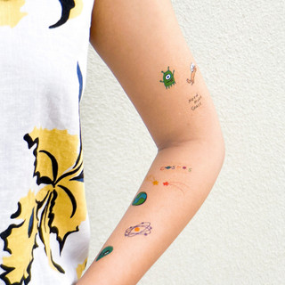 Set 4 Hình Xăm Dán Tạm Thời Chống Nước Dính Dính