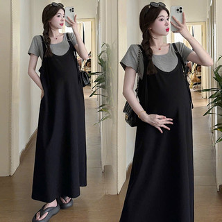 Váy bầu - YẾM ĐEN TỔ ONG RỜI ĐAI ĐIỀU CHỈNH + ÁO COTTONG ZIP