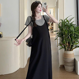 Váy bầu - YẾM ĐEN TỔ ONG RỜI ĐAI ĐIỀU CHỈNH + ÁO COTTONG ZIP
