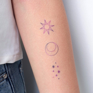 Set 4 Hình Xăm Dán Tạm Thời Chống Nước Dính Dính