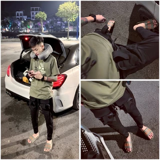 Quần Jogger Siêu Cấp 666 Họa Tiết Khóa Túi Hộp Ống Côn Chất Liệu Umi Phù Hợp Cho Nam