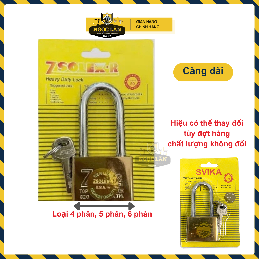 Ổ Khóa Cửa Chống Cắt xi vàng 3P, 4P, 5P, 6P - Công Nghệ Mỹ, Đủ Kích Thước, Chính Hãng, Bền Bỉ