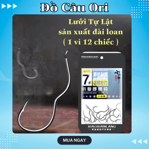 Lưỡi câu cá, lưỡi tự lật (vi 12 chiếc) giúp câu cá hiệu quả hơn, chất liệu Titan Manga cứng cáp