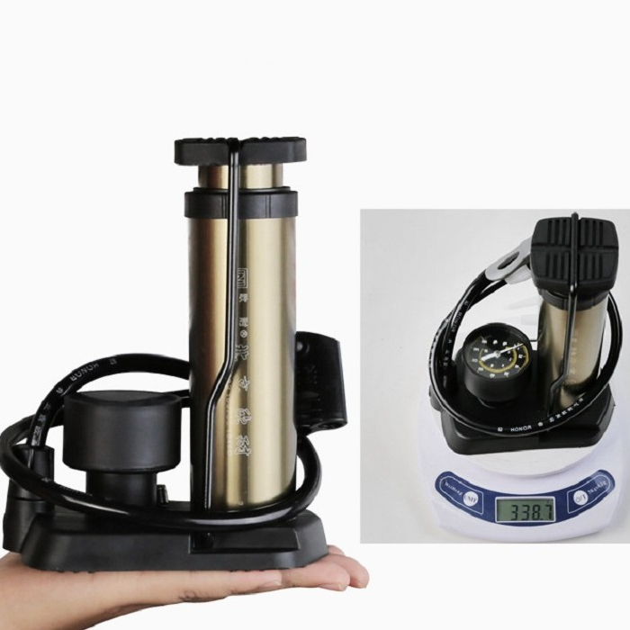 Bơm Xe Đạp Chân Đứng Foot Pump Có Đồng Hồ Đo Áp Suất Đa Năng