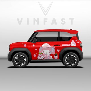 Tem dán xe VF3 - Decal dán xe VF3 MẪU TEM MELODY . 1 bộ dán 2 bên ( mẫu VF3 - 30 )