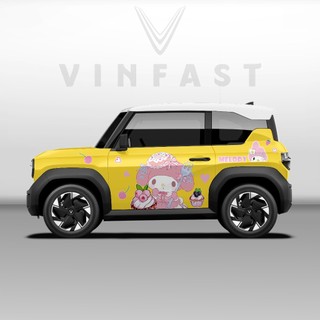 Tem dán xe VF3 - Decal dán xe VF3 MẪU TEM MELODY . 1 bộ dán 2 bên ( mẫu VF3 - 30 )