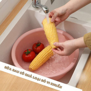 Chậu rửa mặt cho bé cap cấp Hokori Việt Nhật rửa rau củ, hoa quả tiện lợi, Chậu rửa mặt đa năng 2520