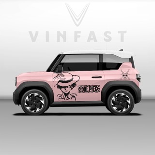 Tem dán xe VF3 - Decal dán xe VF3 MẪU TEM one piece . 1 bộ dán 2 bên ( mẫu VF3 - 33 )