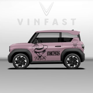 Tem dán xe VF3 - Decal dán xe VF3 MẪU TEM one piece . 1 bộ dán 2 bên ( mẫu VF3 - 33 )